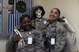 Radiology mascot with Airmen