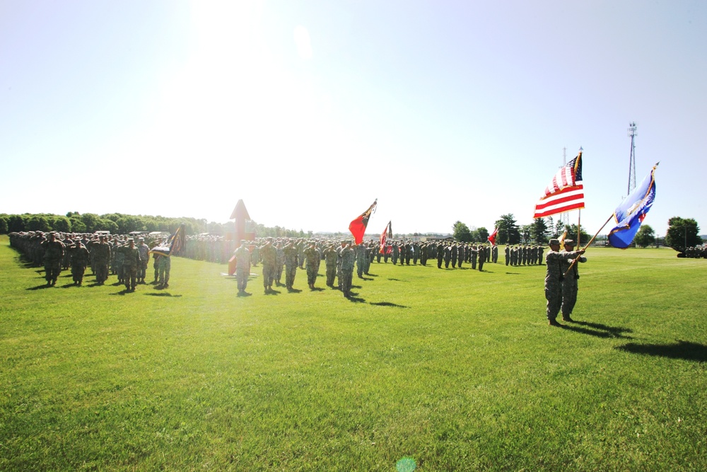 2016 change of command ceremony with 32nd IBCT at Fort McCoy