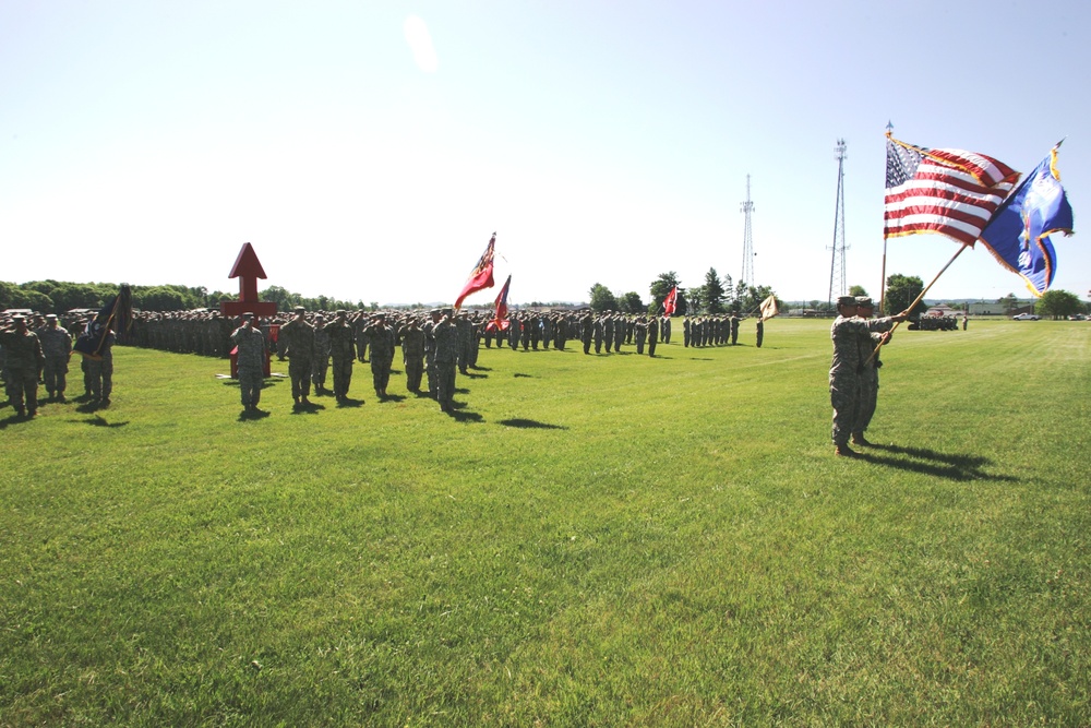 2016 change of command ceremony with 32nd IBCT at Fort McCoy