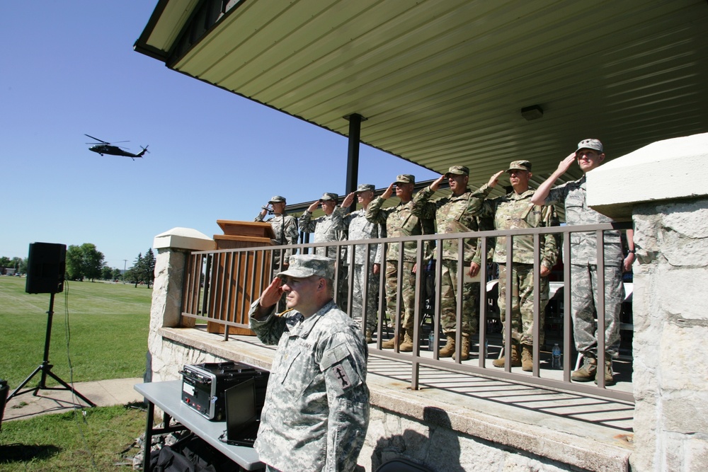 2016 change of command ceremony with 32nd IBCT at Fort McCoy