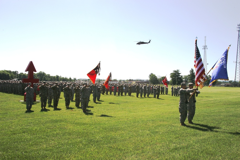 2016 change of command ceremony with 32nd IBCT at Fort McCoy