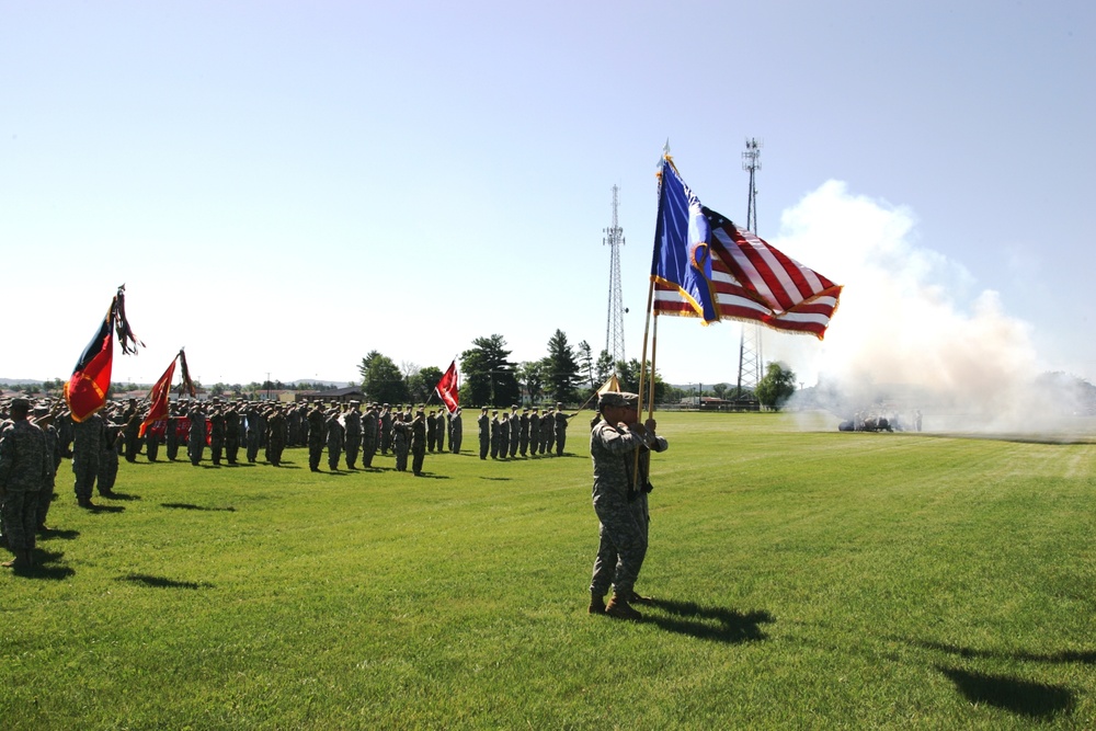 2016 change of command ceremony with 32nd IBCT at Fort McCoy