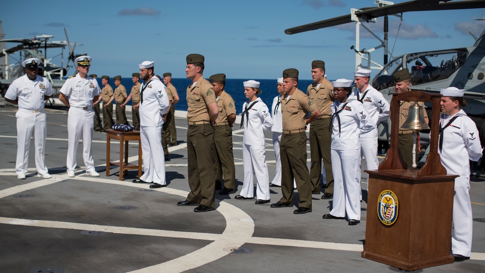 11th MEU Burial at Sea aboard USS JPM