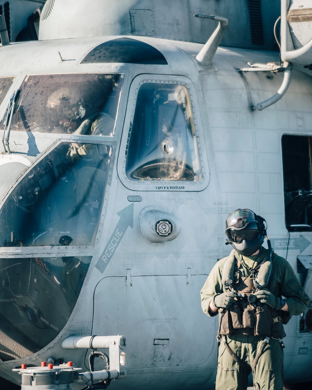 11th MEU CH-53 Flight Ops Aboard USS JPM