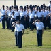 Airmen Salute During Change of Command Ceremony