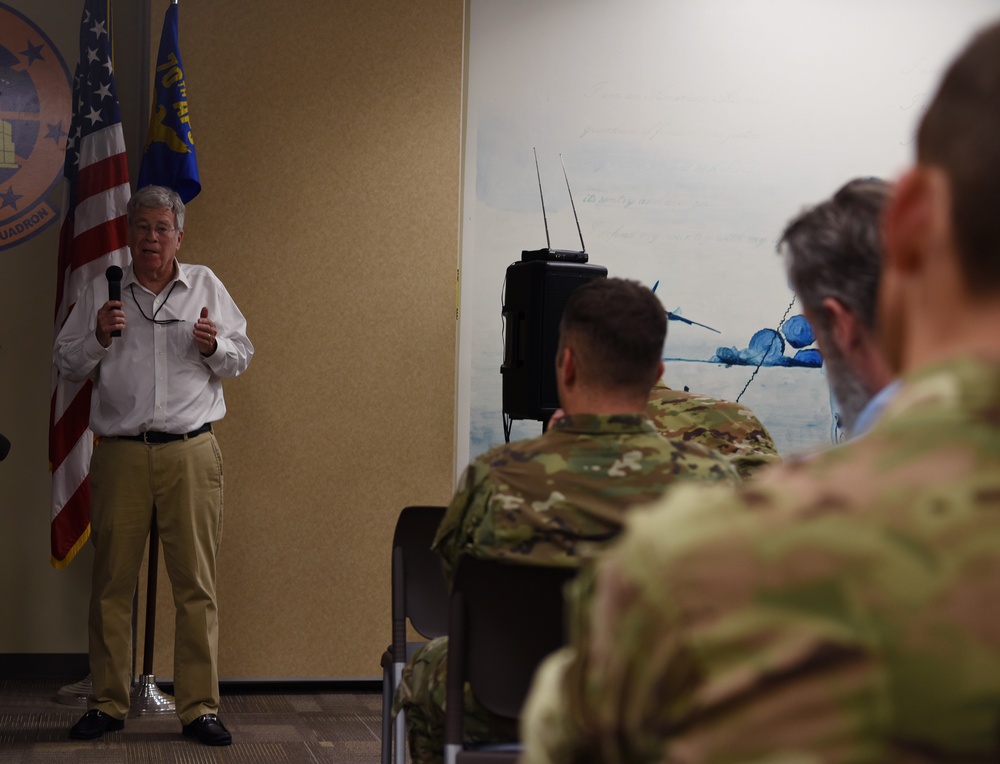 Retired U.S. Ambassador speaks to JTF forward HQ during Blue Flag 19-1