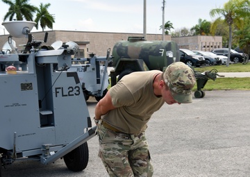 5th CCG moves AGE floodlights for refueling during Blue Flag 19-1