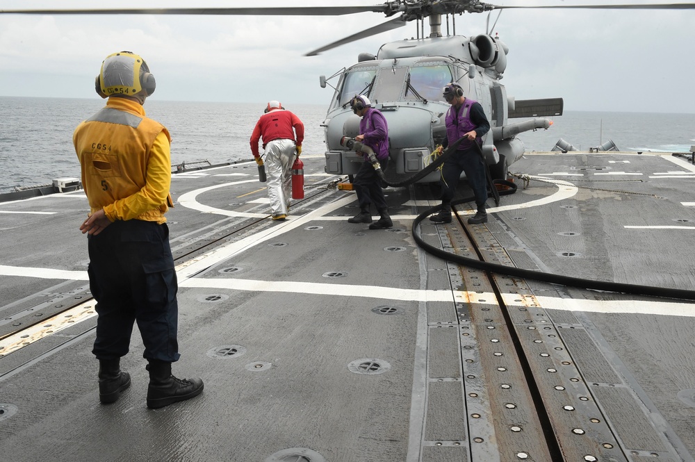 USS Antietam Conducts Flight Quarters