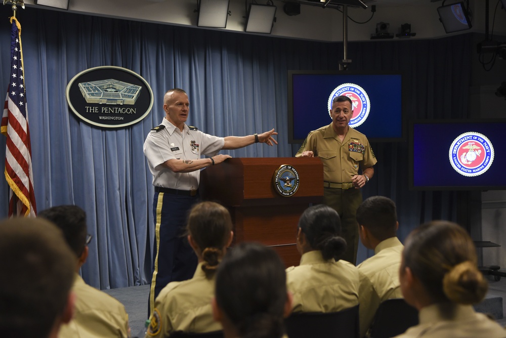 Senior Enlisted Advisor to Chairman, Indo-Pacific Command Speak to CBP Explorers, Agents