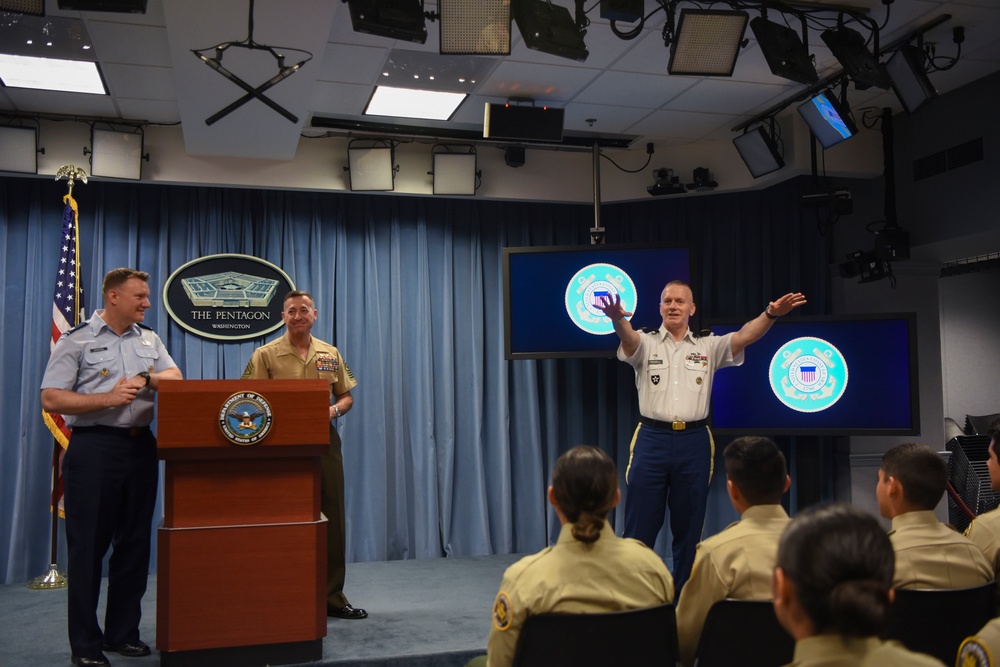 Senior Enlisted Advisor to Chairman, Indo-Pacific Command Speak to CBP Explorers, Agents