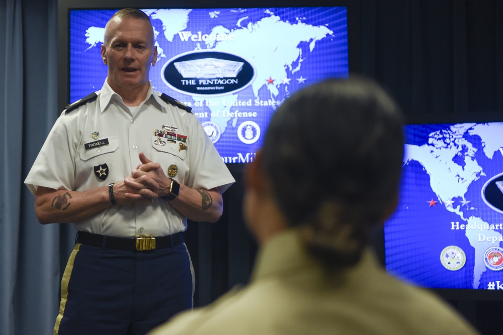 Senior Enlisted Advisor to Chairman, Indo-Pacific Command Speak to CBP Explorers, Agents