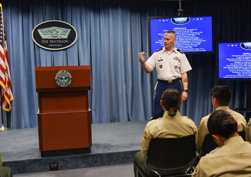Senior Enlisted Advisor to Chairman, Indo-Pacific Command Speak to CBP Explorers, Agents
