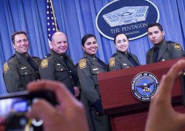 Senior Enlisted Advisor to Chairman, Indo-Pacific Command Speak to CBP Explorers, Agents