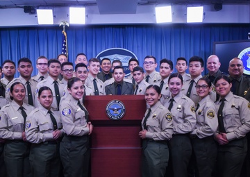 Senior Enlisted Advisor to Chairman, Indo-Pacific Command Speak to CBP Explorers, Agents