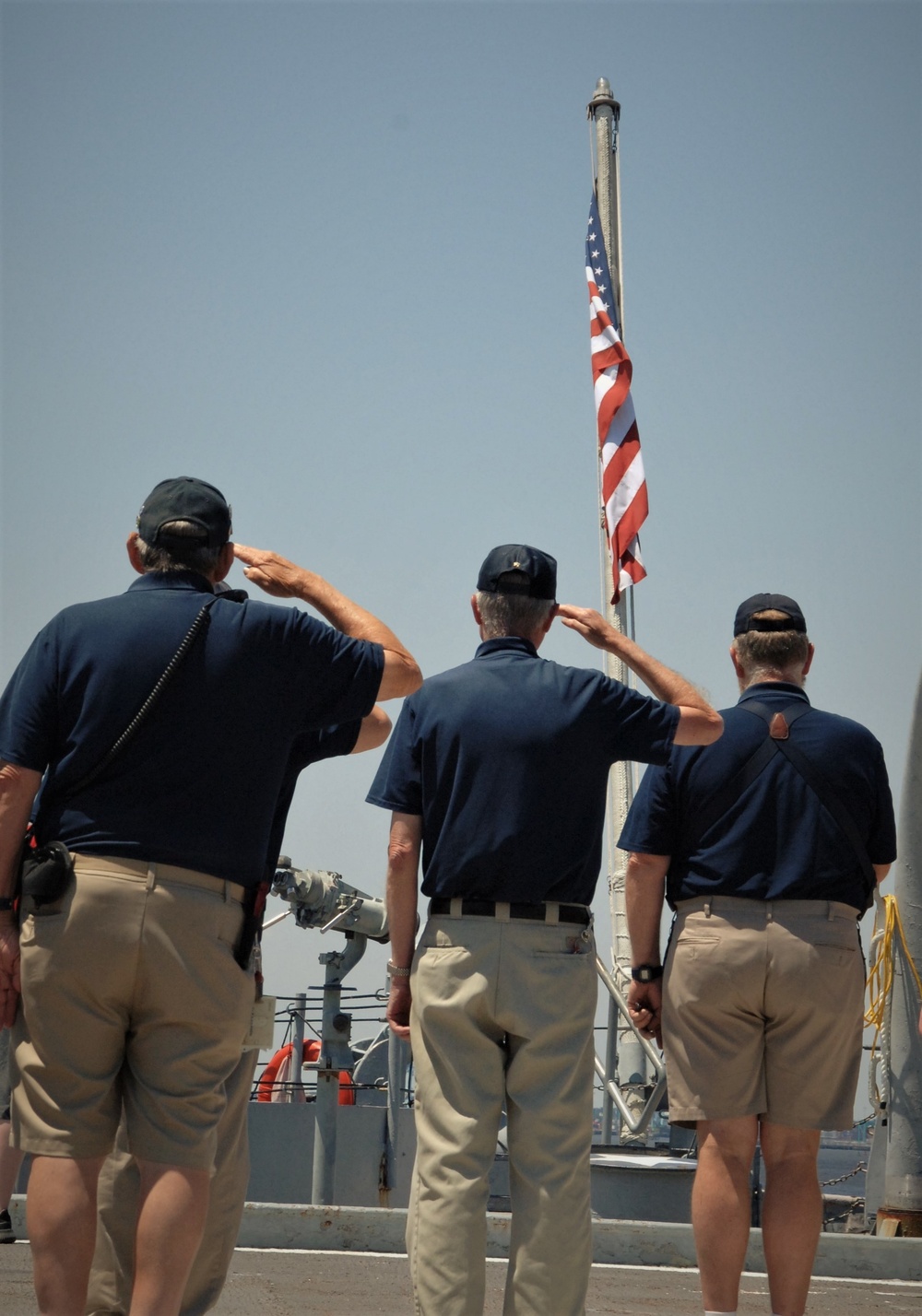 Rendering honors aboard a Battleship