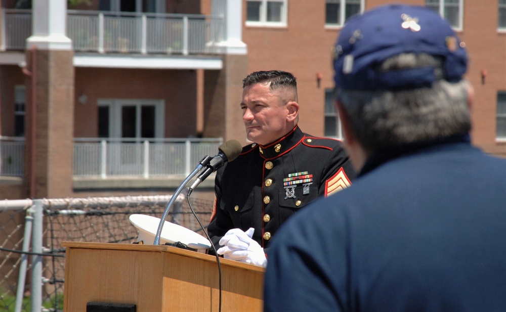 The Saluting Marine aboard a Battleship