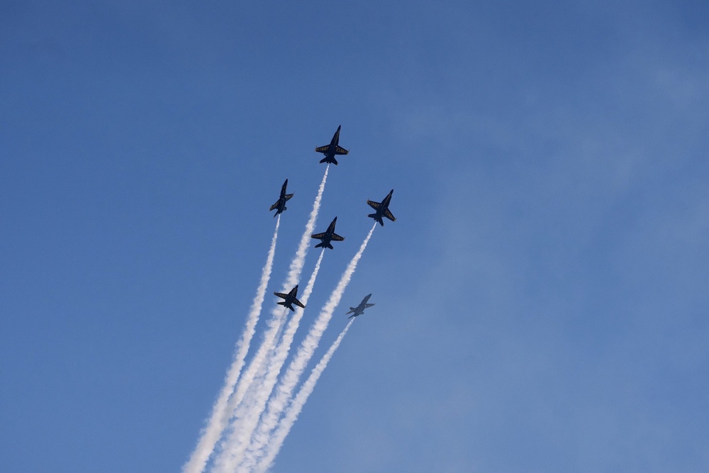 Blue Angels practice maneuvers for Cape G Air Festival