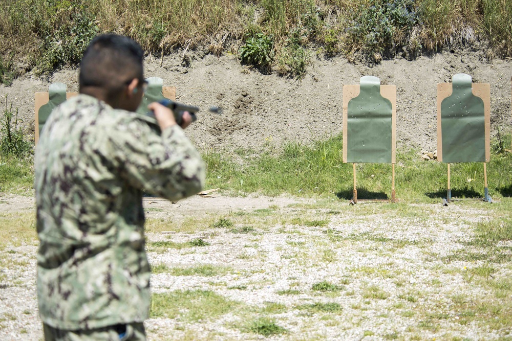NSA Naples, Italy Conducts Weapons Qualification Course