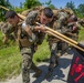 Marines with Martial Arts Instructor Course 1-19 conduct a 3-mile run