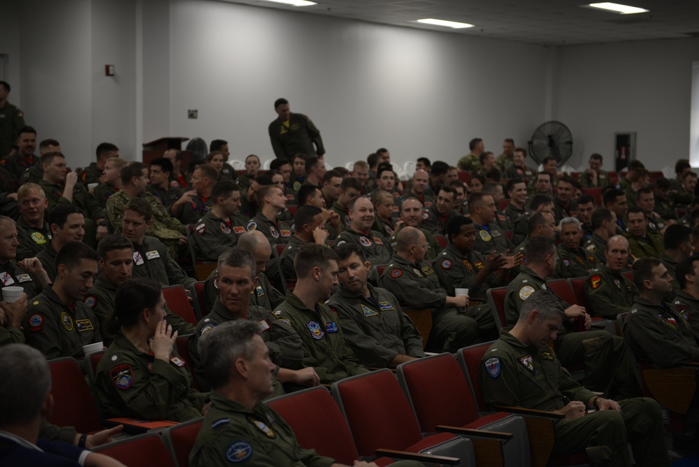 Patrol Squadron (VP) 16's CO and XO attend Flag Panel