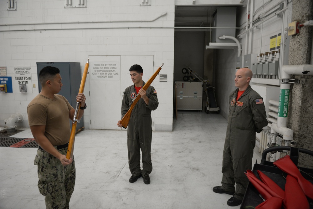 Color Guard training