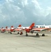 Fleet of T-44 Pegasus sit on the NAS Corpus Christi flightline