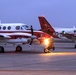 Three Navy T-44C Pegasus aircraft on the NAS Corpus Christi flightline