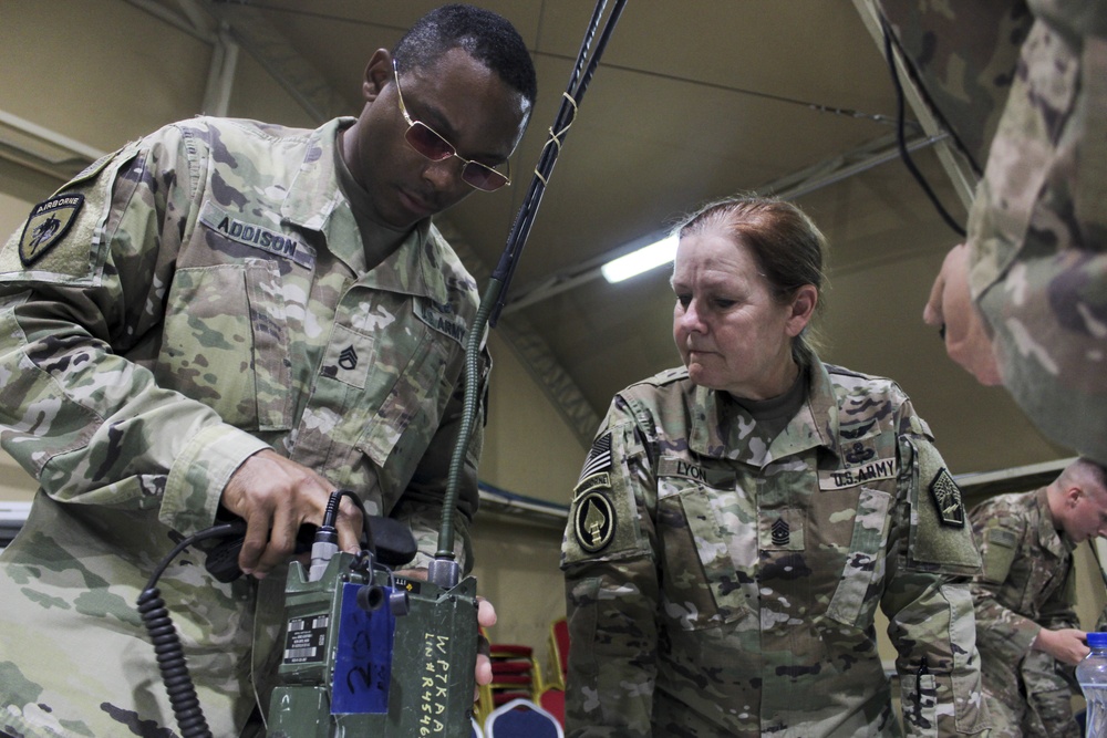 Best Cyber Warriors compete in front of the ARCYBER Command Sgt. Maj.