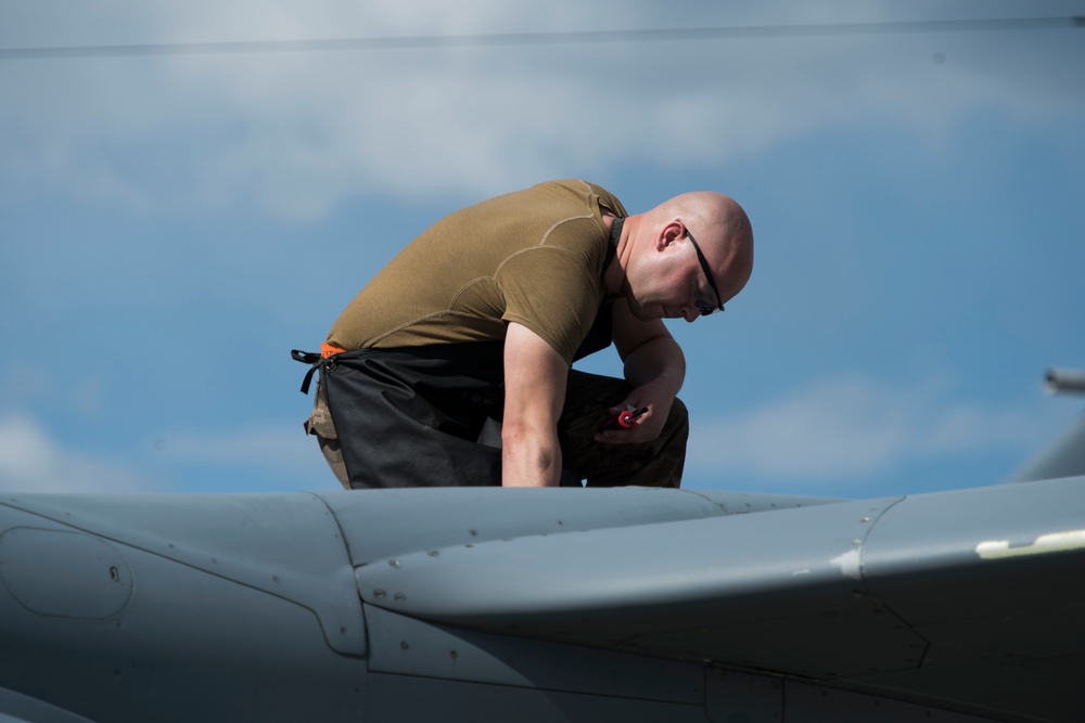 909th Air Refueling Squadron prepares for takeoff