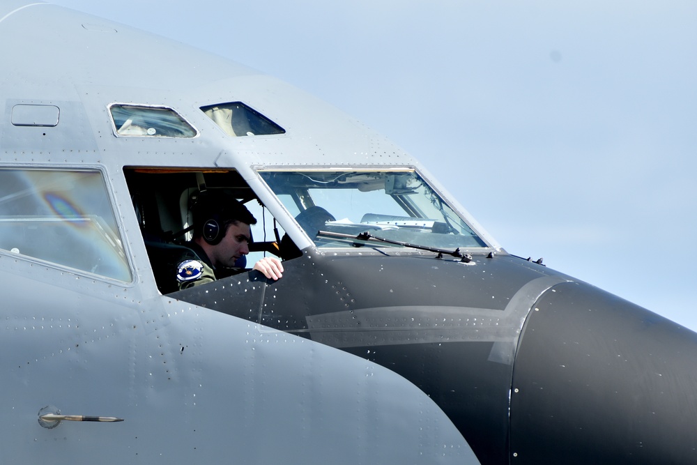 909th Air Refueling Squadron prepares for takeoff