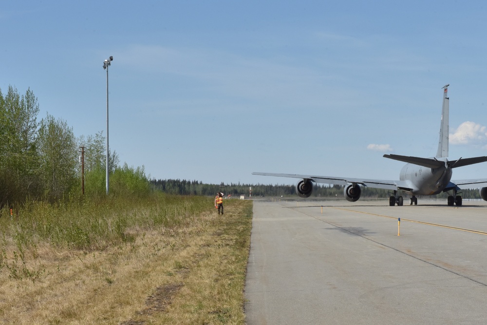 909th Air Refueling Squadron prepares for takeoff