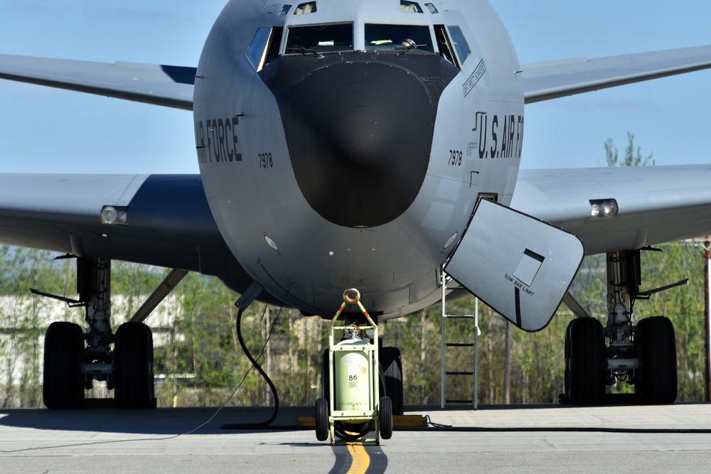 909th Air Refueling Squadron prepares for takeoff