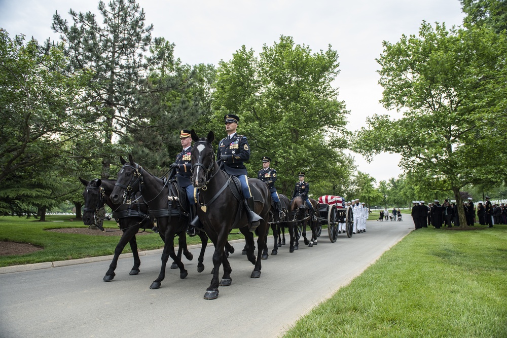 Military Funeral Honors with Funeral Escort for Petty Officer 2nd Class Michael Brodsky in Section 60 of Arlington National Cemetery