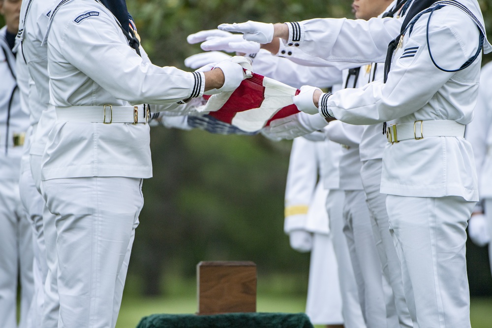 Military Funeral Honors with Funeral Escort for Petty Officer 2nd Class Michael Brodsky in Section 60 of Arlington National Cemetery