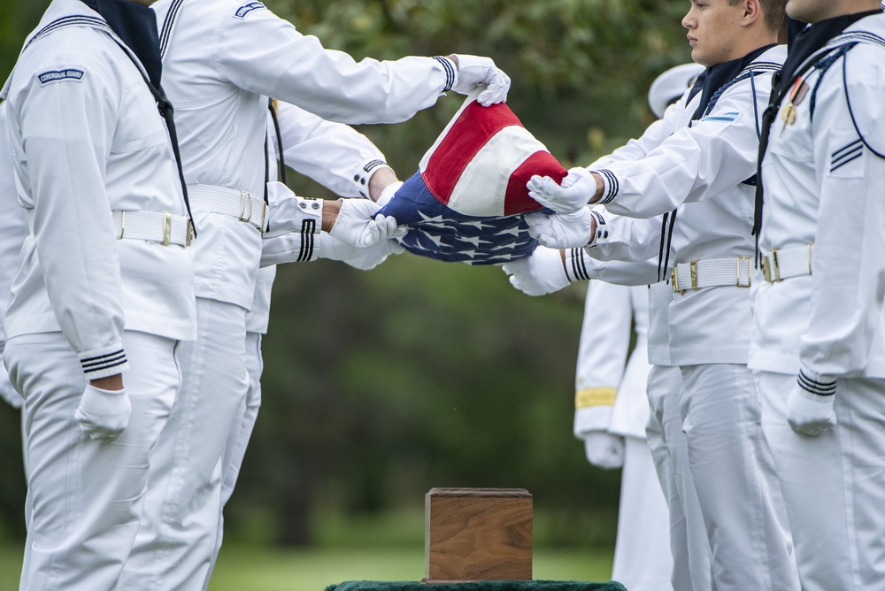 Military Funeral Honors with Funeral Escort for Petty Officer 2nd Class Michael Brodsky in Section 60 of Arlington National Cemetery