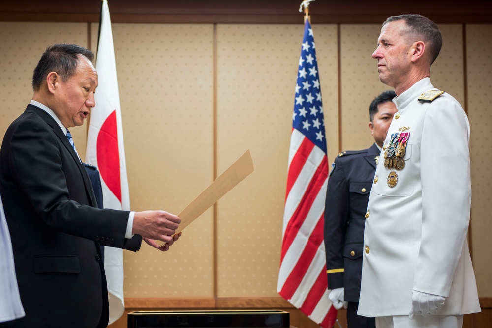 CNO Visits Japan, Receives Grand Cordon of the Order of the Rising Sun