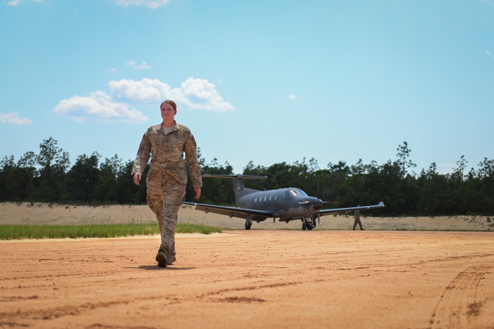 First Air Commando from 1st SOW lands on newly constructed air strip Broadway LZ