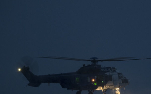 STTS helocasts into the night