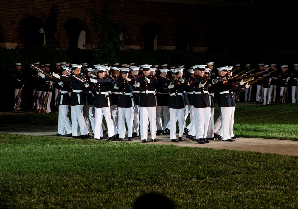 Coaches attend Marine Evening Parade