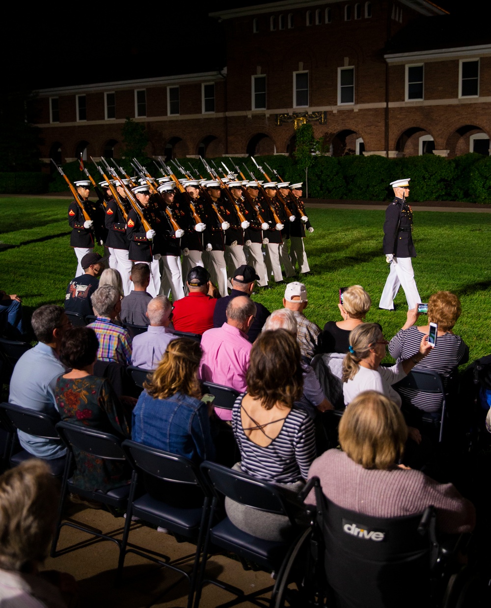 Coaches attend evening parade at Marine Barracks Washington, D.C.