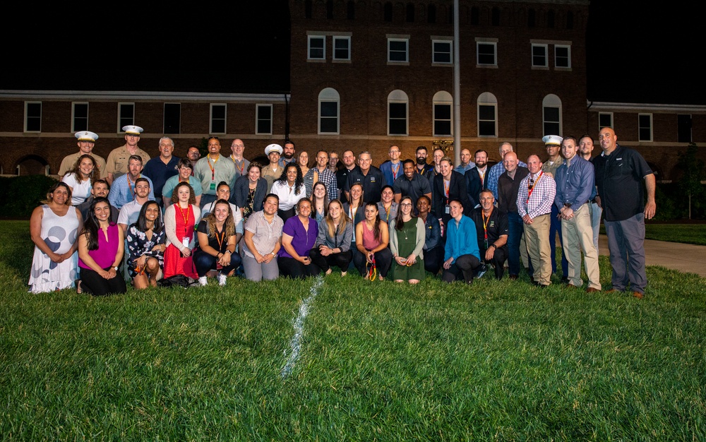 Coaches attend evening parade at Marine Barracks Washington, D.C.