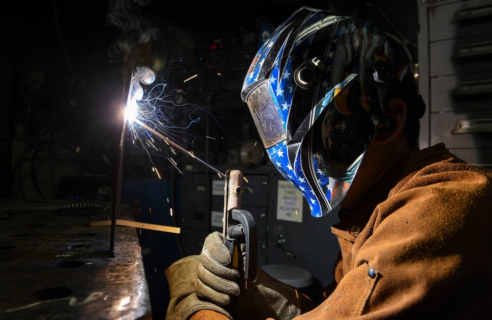 Nimitz Sailor Practices Welding
