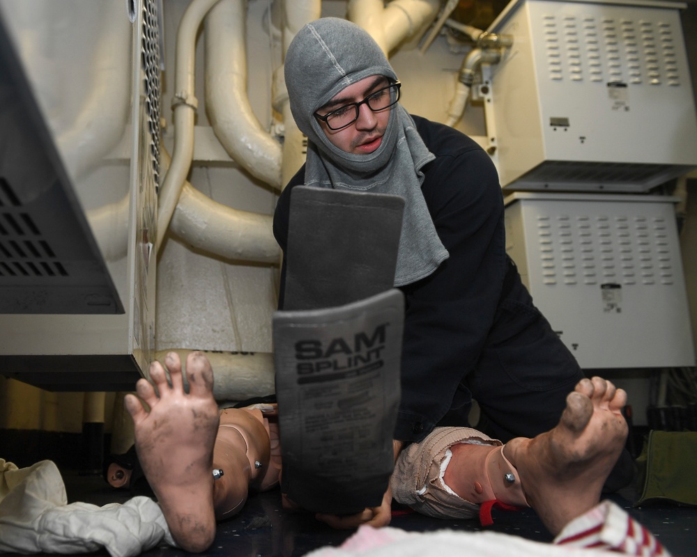Nimitz Sailors Participate in a GQ Drill
