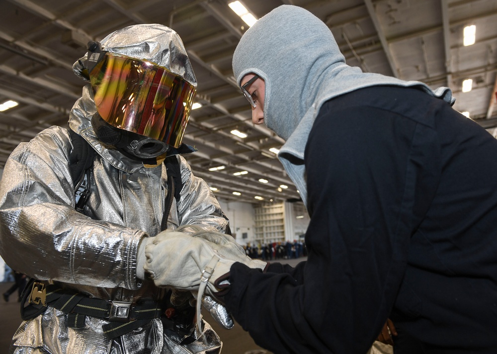 Nimitz Sailors Participate in a GQ Drill