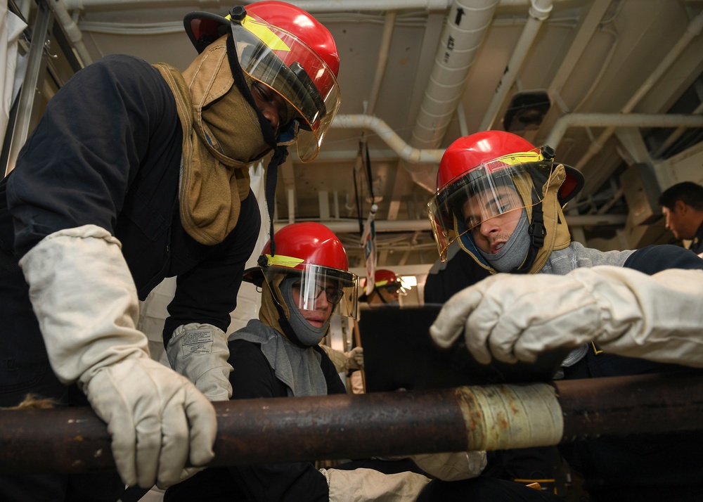 Nimitz Sailors Participate in a GQ Drill
