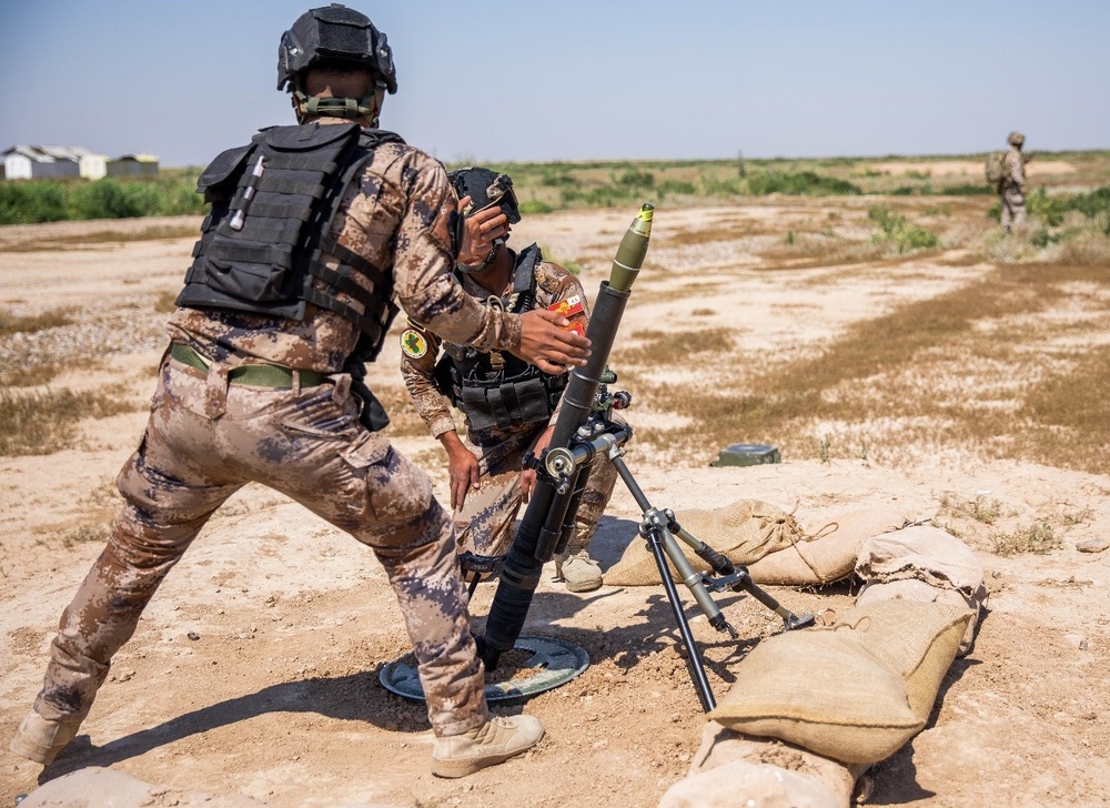 Iraq Counter-Terrorism Service Soldiers Conduct Mortar, Land Navigation Training