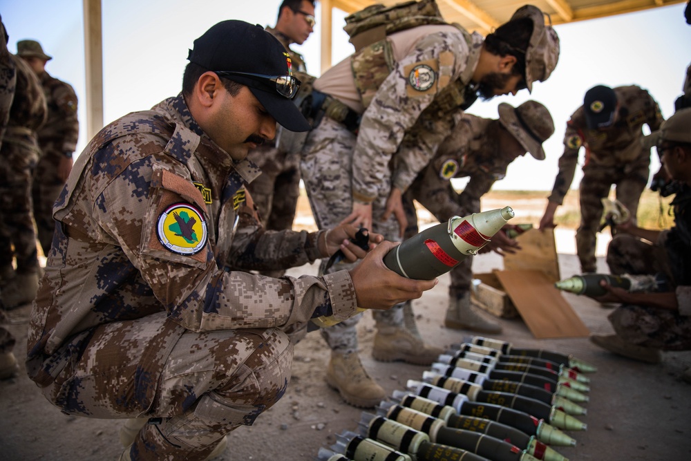 Iraq Counter-Terrorism Service Soldiers Conduct Mortar, Land Navigation Training