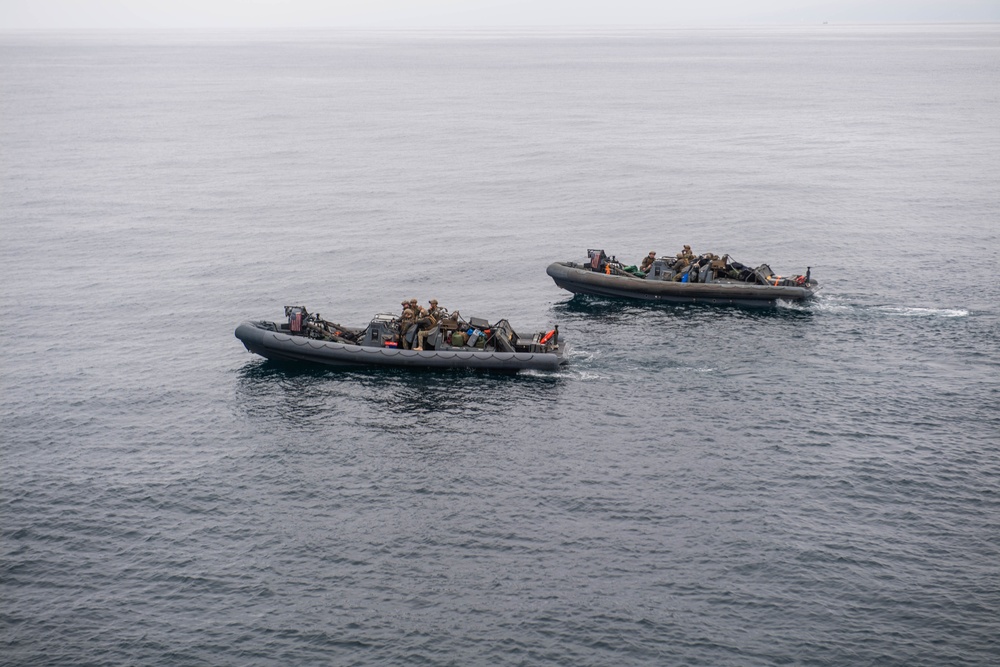 USS Harpers Ferry Conducts Boat Operations