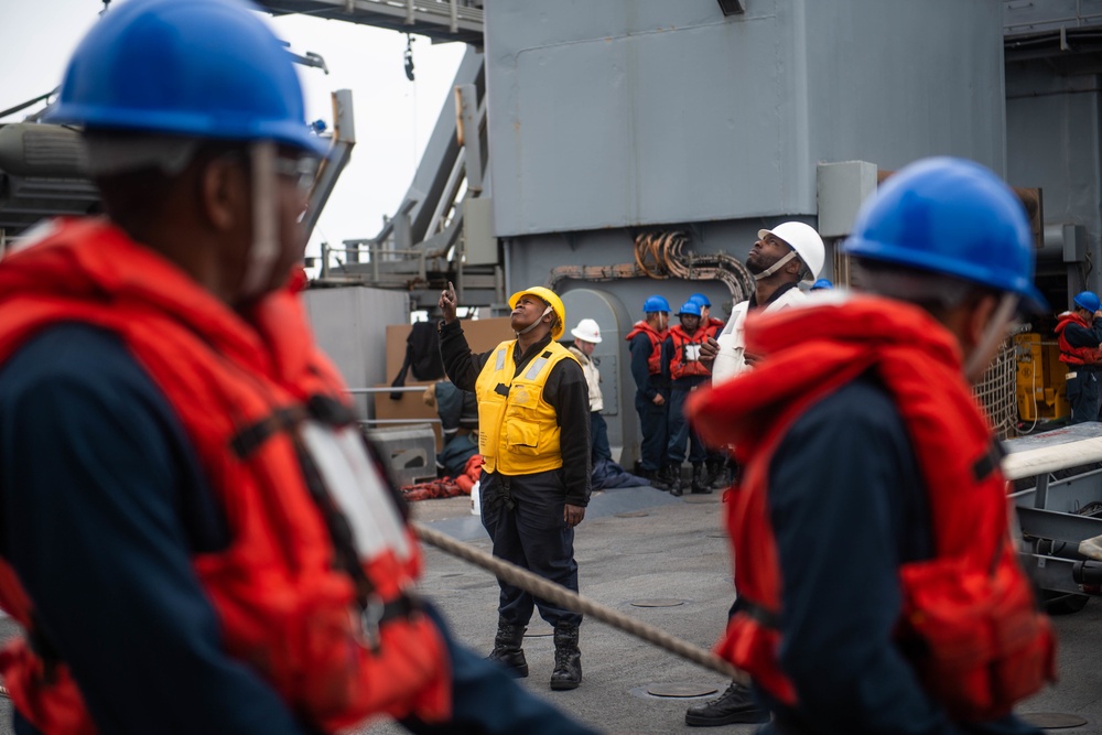 USS Harpers Ferry Conducts Boat Operations