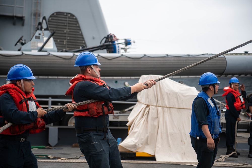 USS Harpers Ferry Conducts Boat Operations